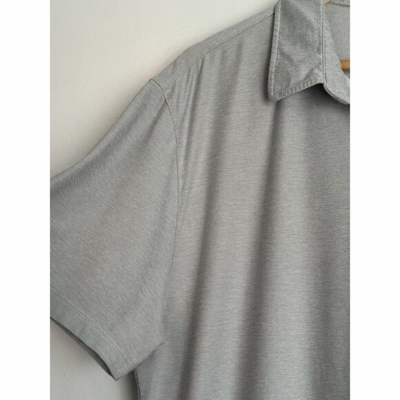Vuori Polo Shirt Mens XL Soft Gray Heather Strato Tech Performance Golf Athletic - Picture 3 of 7